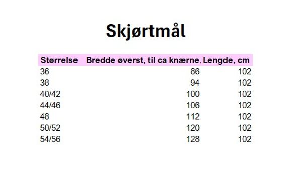 Dyrebart - langt jeansskjørt_Mellomblått