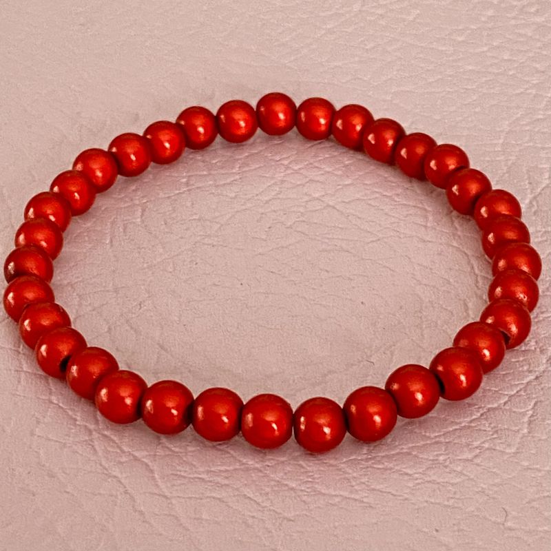 6 mm perler armbånd_Rød